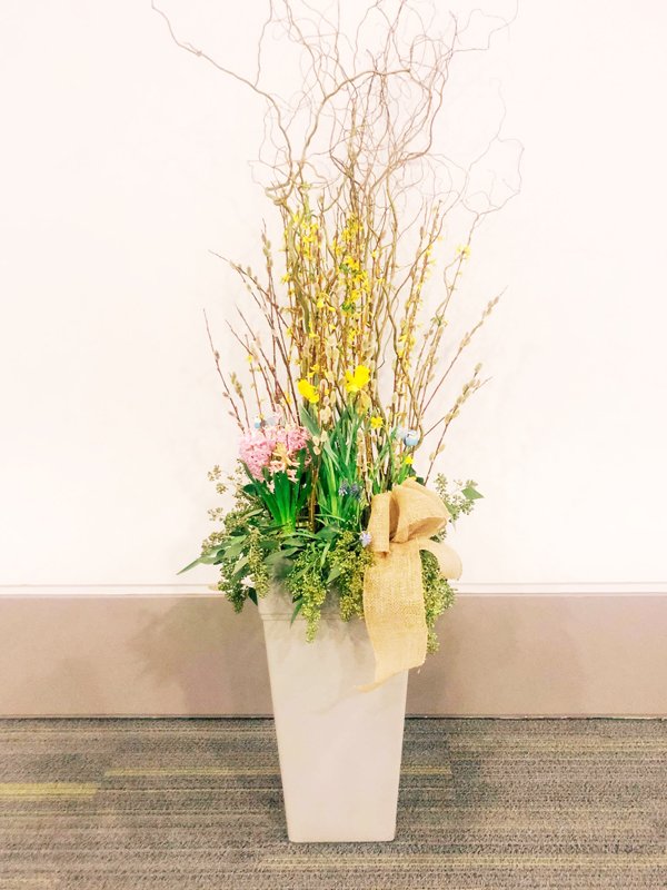 Spring Exterior Planter