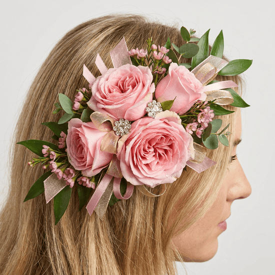 Pink Floral Barrette