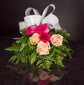 Blush Pink Hot Pink Roses 6 Roses / Hand-Tied / Basic