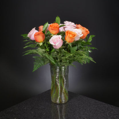 Orange & Blush Pink Roses