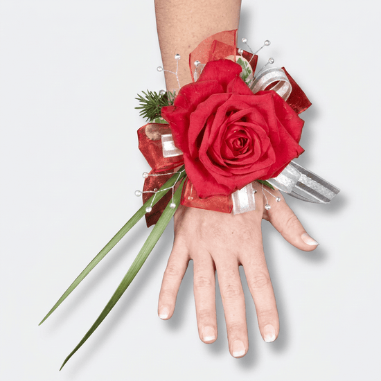 Single Red Rose Wrist Corsage