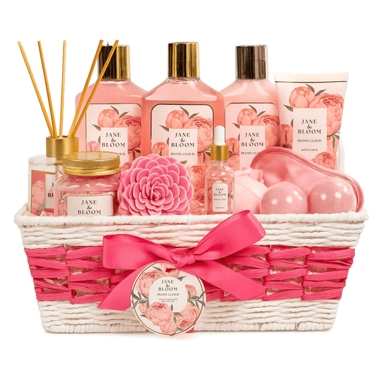 Spa Gift Basket - Peony Cloud - Premium Pink