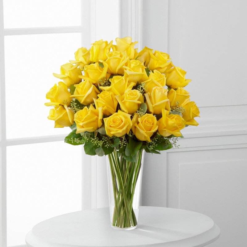 V- Yellow Rose Bouquet