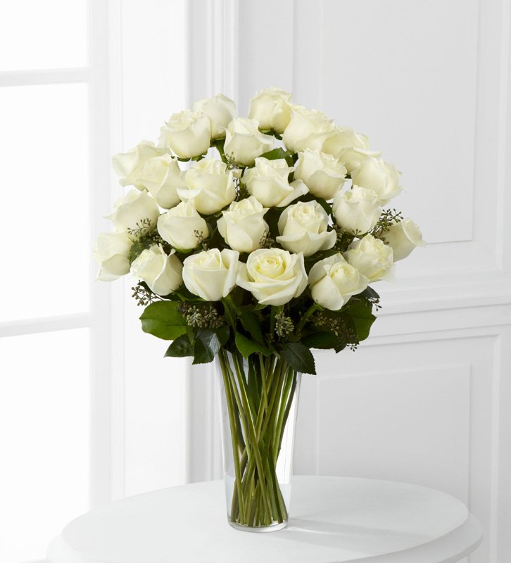 V- White Rose Bouquet