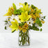 Yellow, White & Green Flowers in a Vase