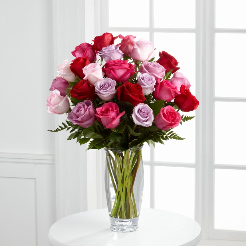  Captivating Color Rose Bouquet