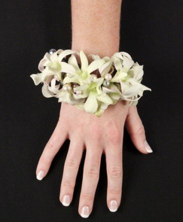 White Orchid Bracelet Corsage