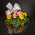 Yellow Blush Pink Roses 6 Roses / Hand-Tied / Basic